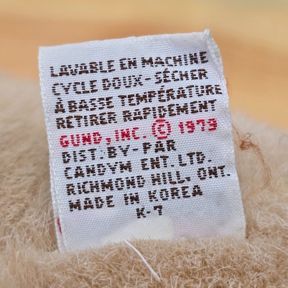 Vintage Kinder Gund Teddy Bear Plush Brown Stuffed Animal‎ 70s Toy - Picture 6 of 8